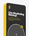 Wayfinding Totem With Map Mockup