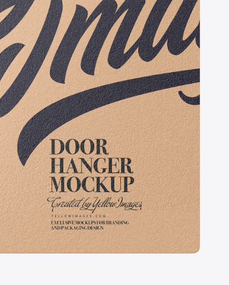 Kraft Door Hanger Mockup