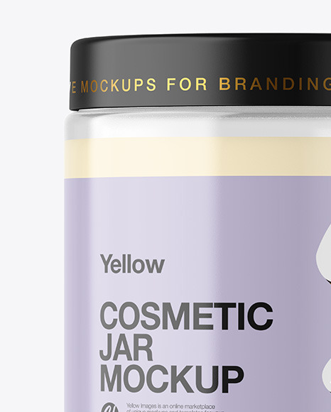 Clear Cosmetic Jar Mockup