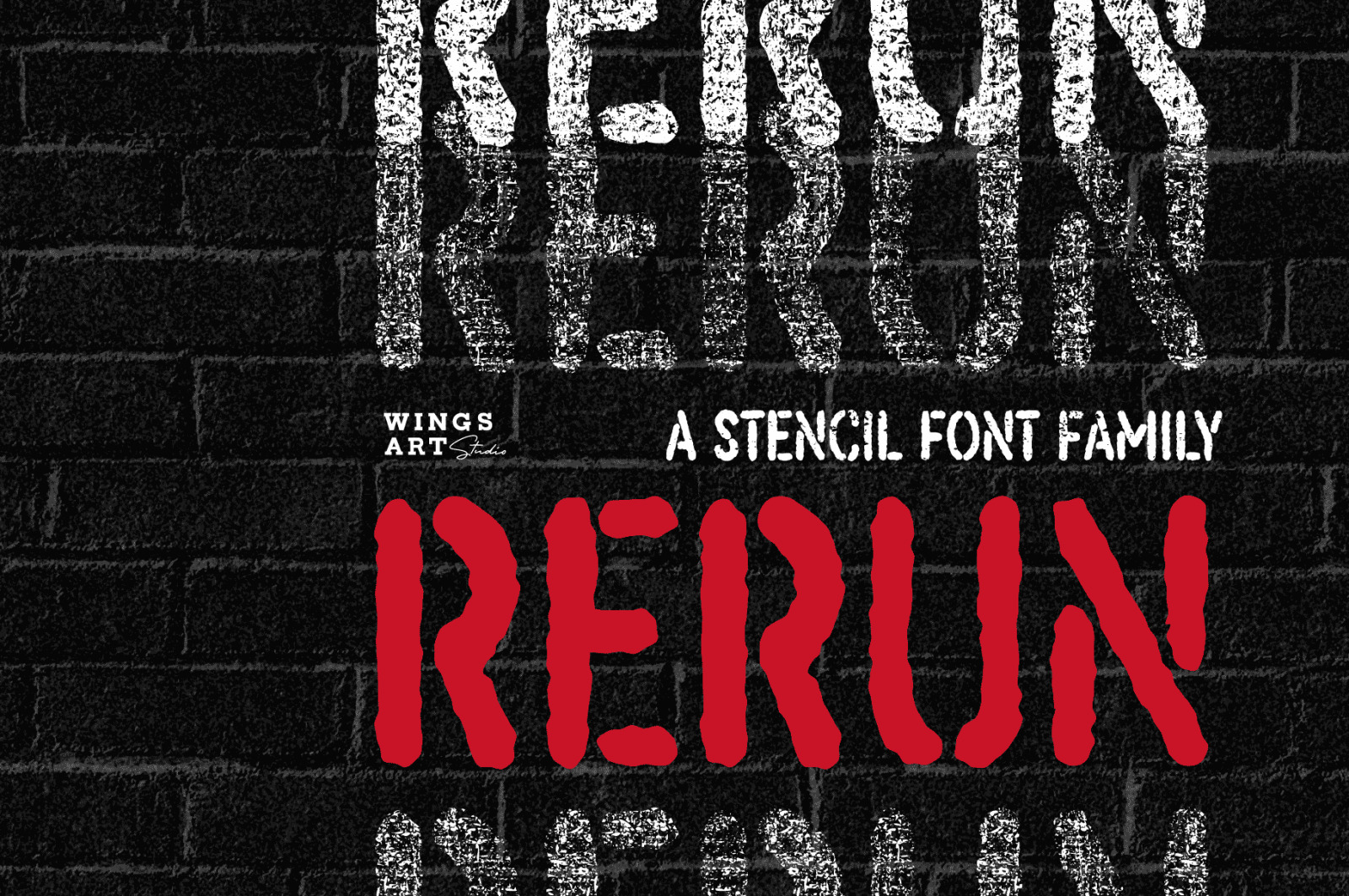 ReRun: A Stencil Font Family