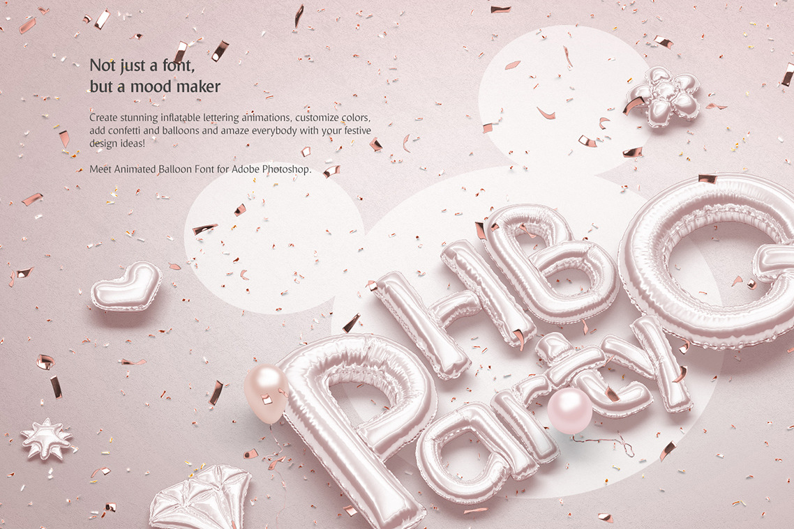 Animated Balloon Font | Side Pack