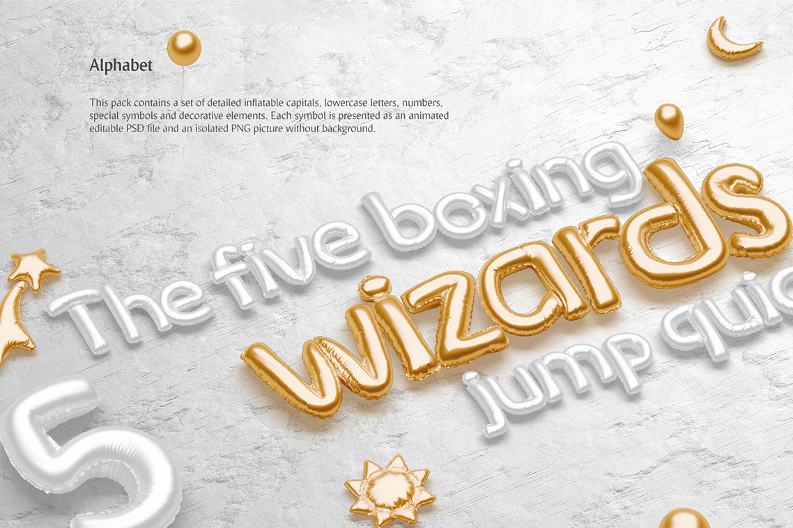 Animated Balloon Font | Side Pack Animated Balloon Font | Side Pack