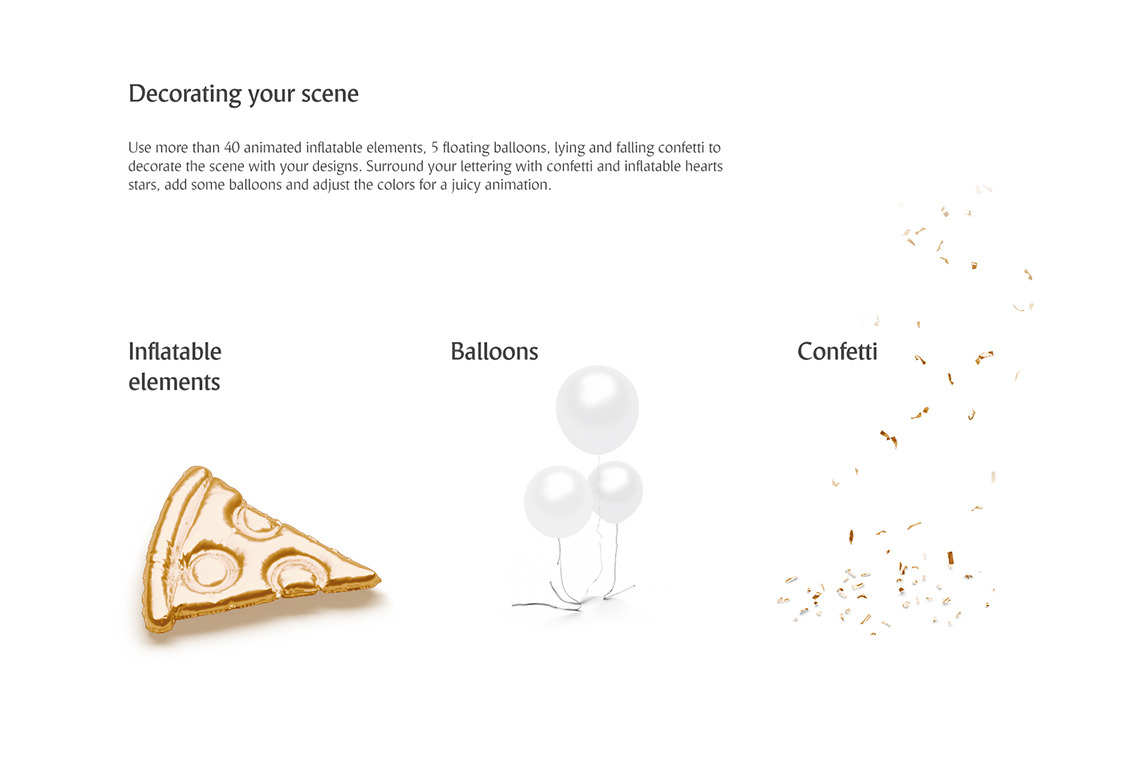 Animated Balloon Font | Side Pack Animated Balloon Font | Side Pack