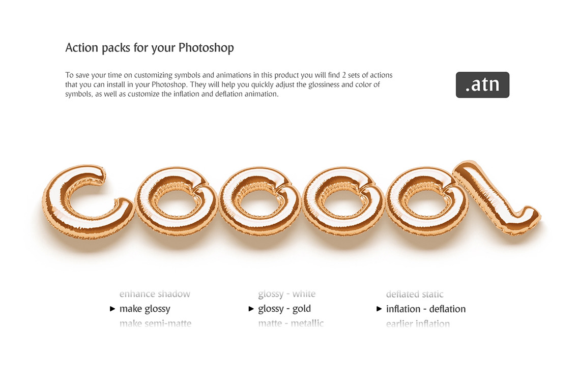 Animated Balloon Font | Side Pack Animated Balloon Font | Side Pack