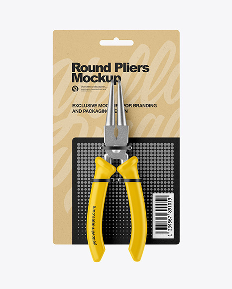 Round Pliers Mockup - Front View