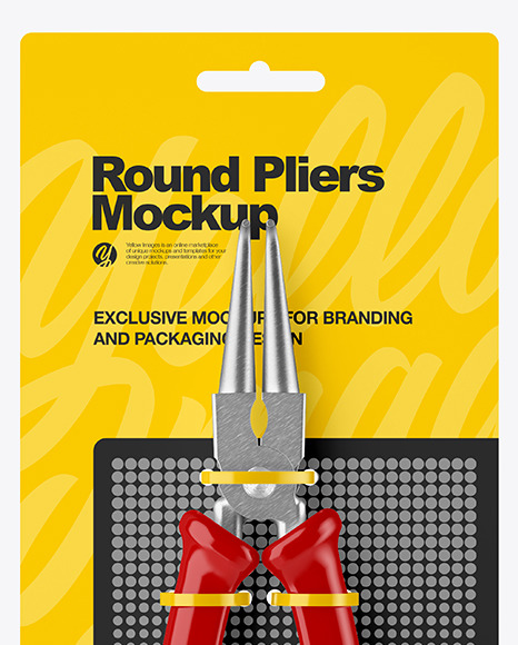 Round Pliers Mockup - Front View