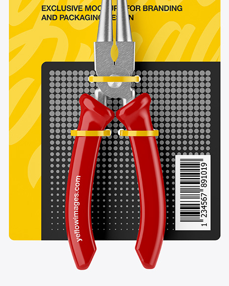 Round Pliers Mockup - Front View