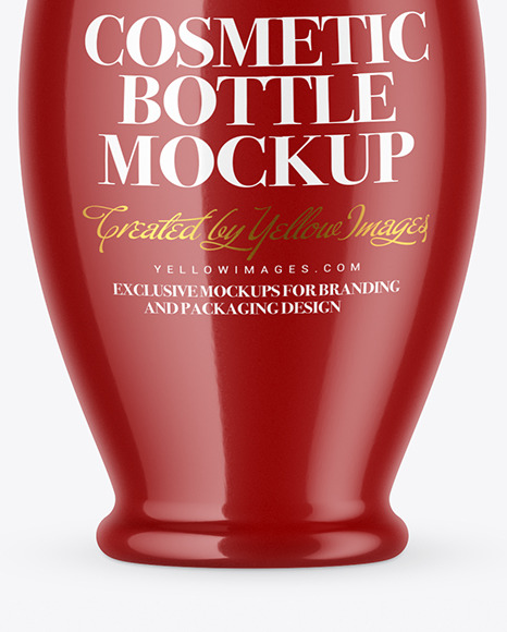 Glossy Cosmetic Bottle Mockup