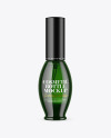 Green Glass Cosmetic Bottle Mockup