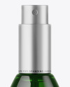 Green Glass Cosmetic Bottle Mockup