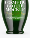 Green Glass Cosmetic Bottle Mockup