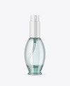 Blue Glass Cosmetic Bottle Mockup