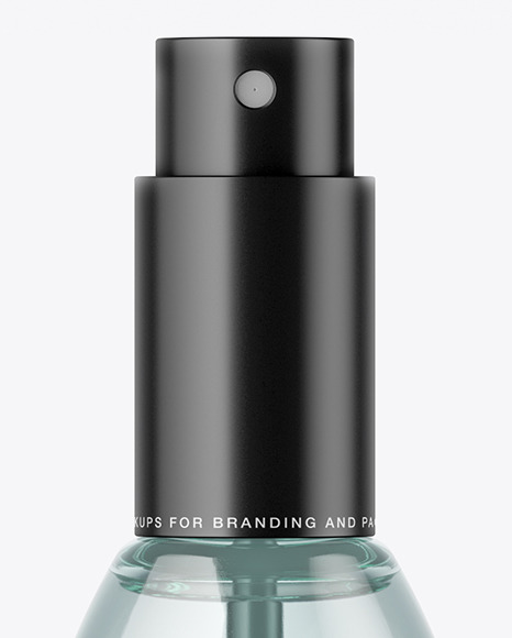 Blue Glass Cosmetic Bottle Mockup