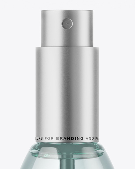 Blue Glass Cosmetic Bottle Mockup