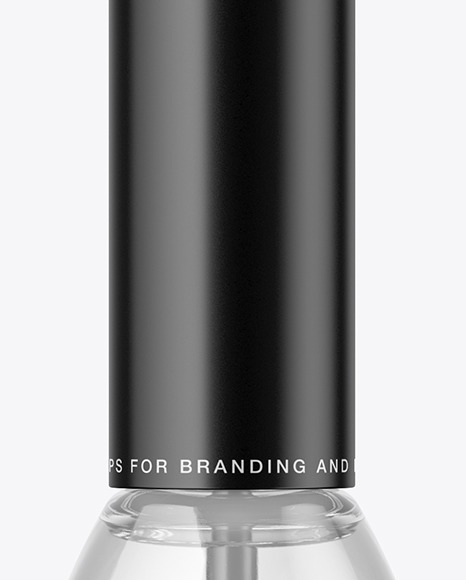 Clear Glass Cosmetic Bottle Mockup