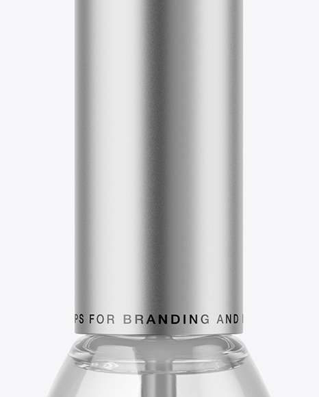 Clear Glass Cosmetic Bottle Mockup