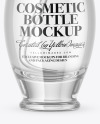 Clear Glass Cosmetic Bottle Mockup