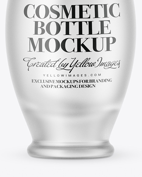 Frosted Glass Cosmetic Bottle Mockup