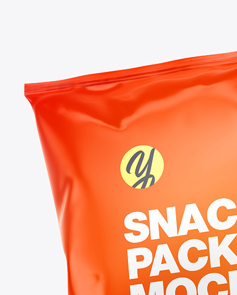 Glossy Snack Package Mockup