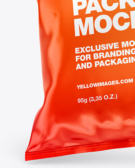 Glossy Snack Package Mockup