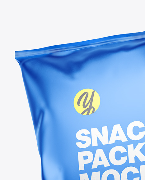 Matte Metallic Snack Package Mockup