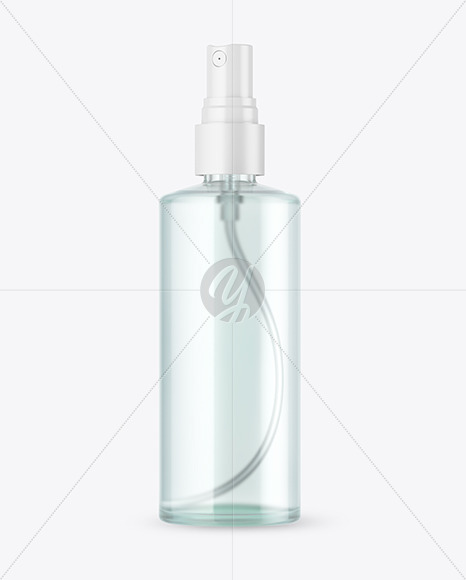 Clear Glass Spray Bottle Mockup