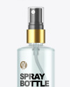 Clear Glass Spray Bottle Mockup