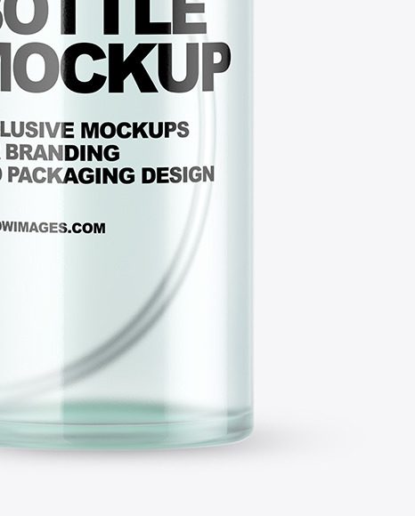 Clear Glass Spray Bottle Mockup