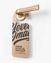 Kraft Door Hanger Mockup