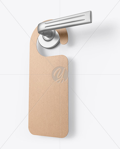 Kraft Door Hanger Mockup