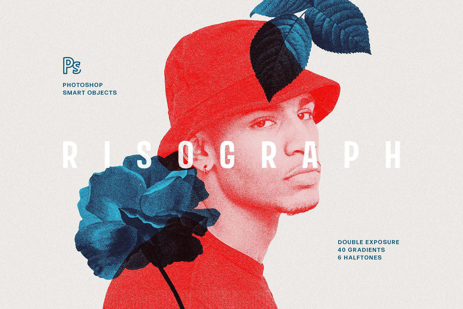 Risograph Double Exposure Effect Risograph Double Exposure Effect