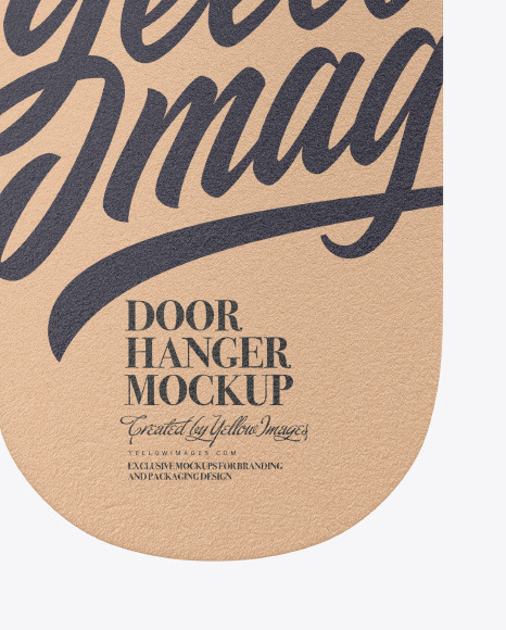 Kraft Door Hanger Mockup