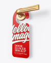 Paper Door Hanger Mockup