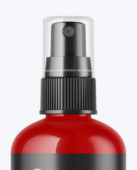 Glossy Spray Bottle Mockup