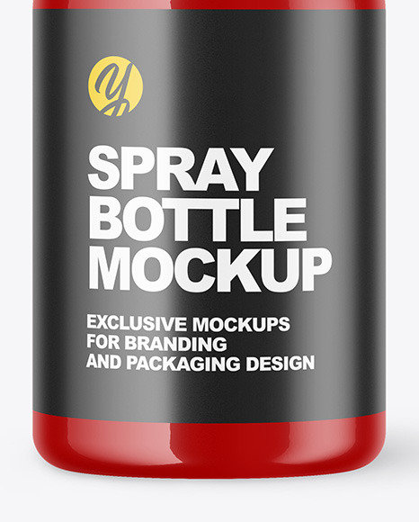 Glossy Spray Bottle Mockup