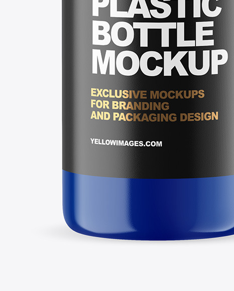 Glossy Bottle with Box Mockup