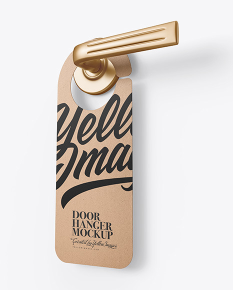 Kraft Door Hanger Mockup