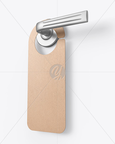 Kraft Door Hanger Mockup