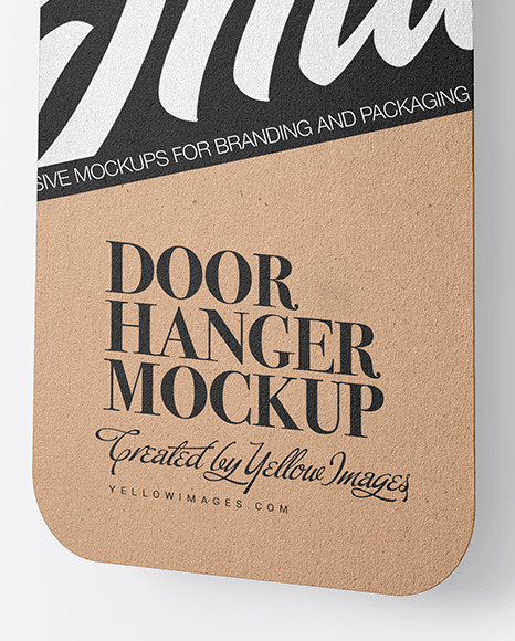 Kraft Door Hanger Mockup