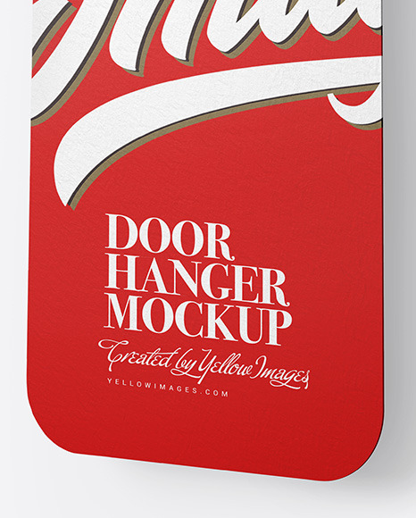 Paper Door Hanger Mockup