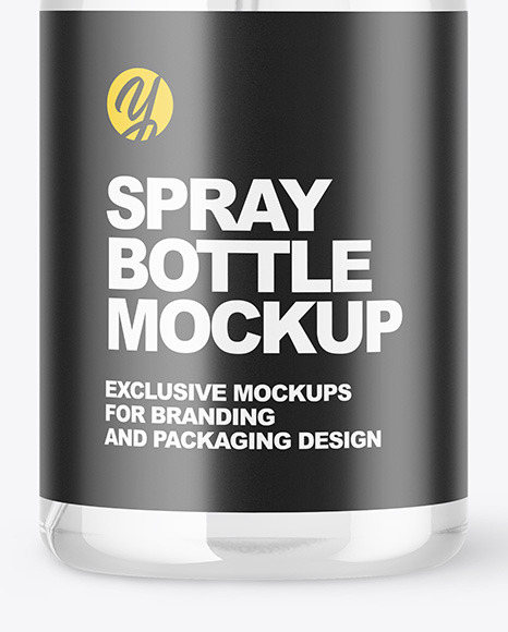 Clear Spray Bottle Mockup