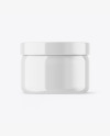 Glossy Plastic Cosmetic Jar Mockup