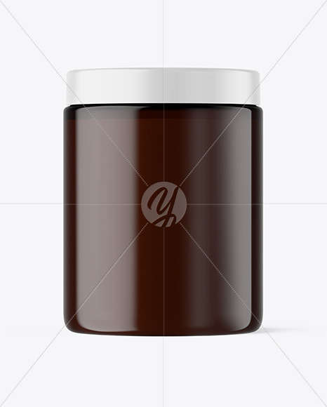 Amber Cosmetic Jar Mockup