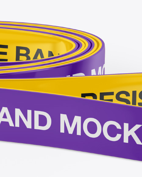 Glossy Resistance Band Mockup