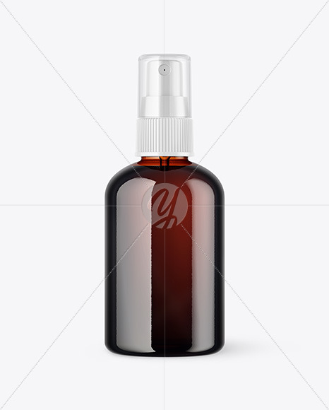 Amber Spray Bottle Mockup