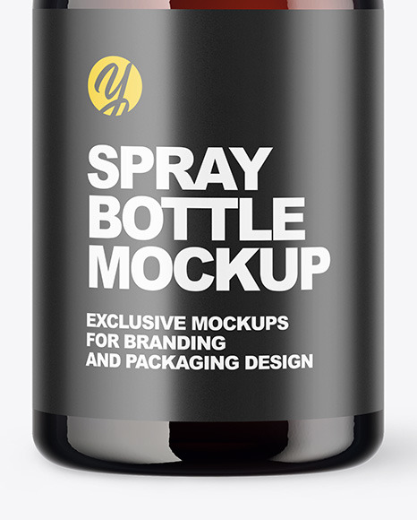 Amber Spray Bottle Mockup