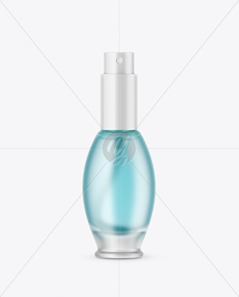 Frosted Glass Cosmetic Bottle Mockup