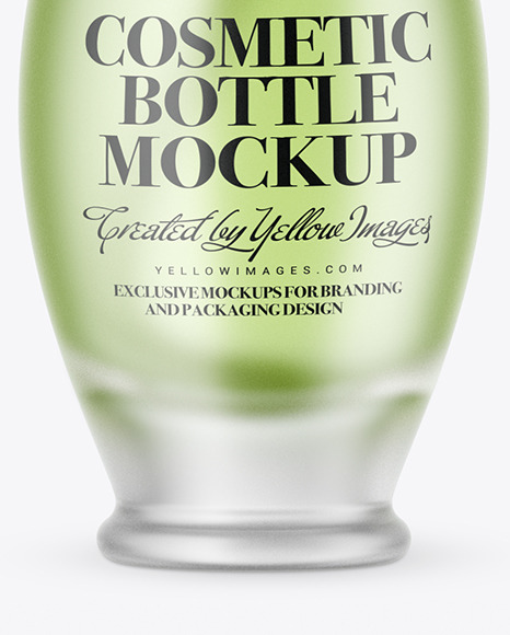 Frosted Glass Cosmetic Bottle Mockup