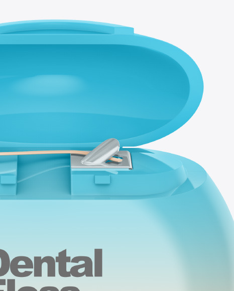 Glossy Dental Floss Box Mockup