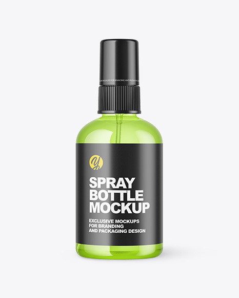 Color Plastic Spray Bottle Mockup